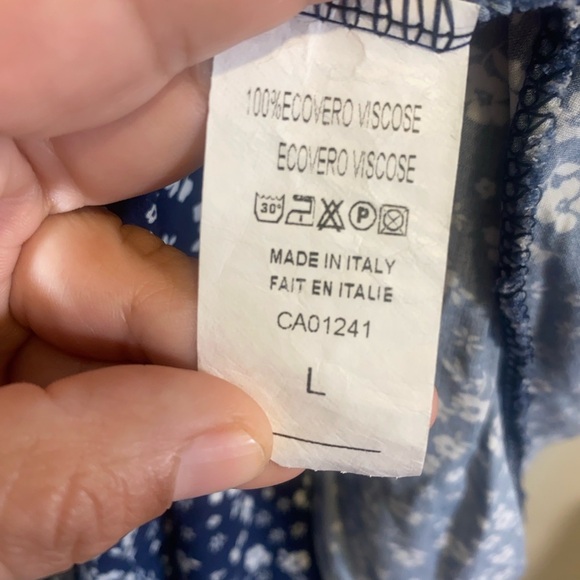 100% Ecovero Viscose by Twik Blue Wrap Maxi Dress with Cowl Neck - Picture 7 of 8